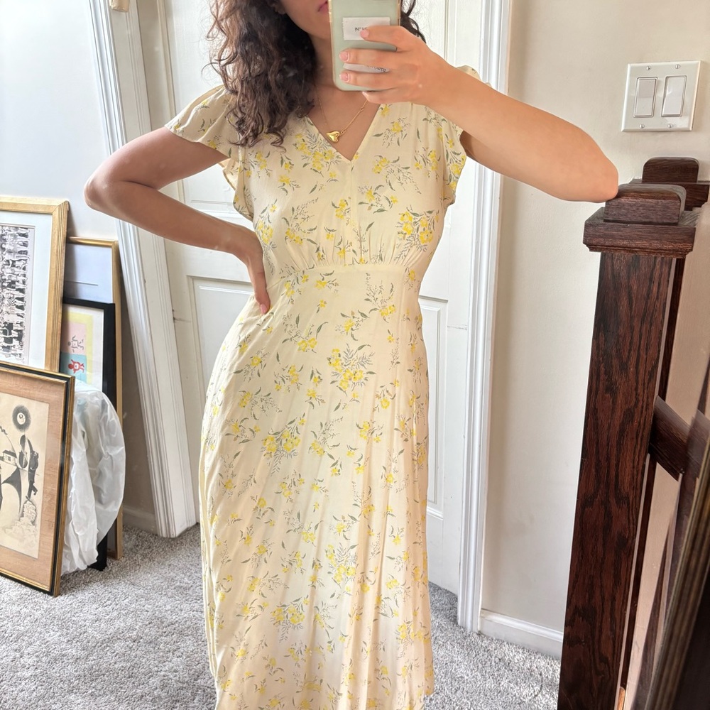 Yellow floral sundress